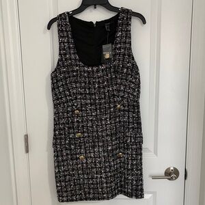 Forever 21 Black and White Tweed Mini Dress